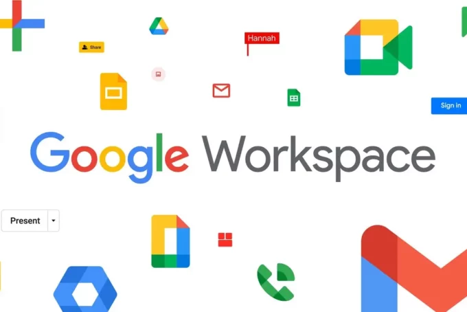 Une image de la suite google workspace